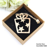 1Set Christmas Wooden Pendant Snowflakes&Deer&Tree
