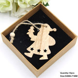 1Set Christmas Wooden Pendant Snowflakes&Deer&Tree