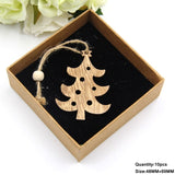 1Set Christmas Wooden Pendant Snowflakes&Deer&Tree