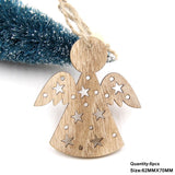 1Set Christmas Wooden Pendant Snowflakes&Deer&Tree