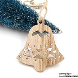 1Set Christmas Wooden Pendant Snowflakes&Deer&Tree