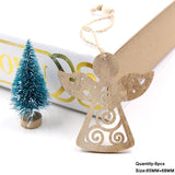 1Set Christmas Wooden Pendant Snowflakes&Deer&Tree