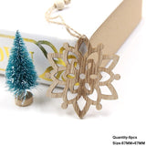 1Set Christmas Wooden Pendant Snowflakes&Deer&Tree