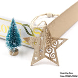 1Set Christmas Wooden Pendant Snowflakes&Deer&Tree