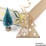 1Set Christmas Wooden Pendant Snowflakes&Deer&Tree