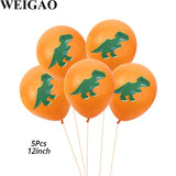5 Pcs Dino Birthday Party Balloons 12inch