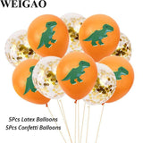 5 Pcs Dino Birthday Party Balloons 12inch