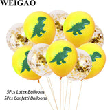 5 Pcs Dino Birthday Party Balloons 12inch