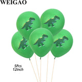 5 Pcs Dino Birthday Party Balloons 12inch
