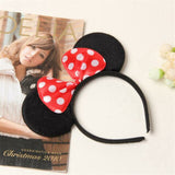 1pcs Hair Accessories Pink Flower Minnie Mickey Mouse Ears Headband