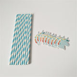 10Pcs Unicorn Stripe Straws