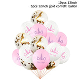 15pcs Pink Unicorn Balloons