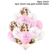 15pcs Pink Unicorn Balloons
