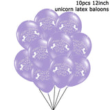 15pcs Pink Unicorn Balloons
