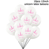 15pcs Pink Unicorn Balloons