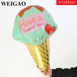 Aloha Party Decoration Pineapple Cactus Foil Balloons
