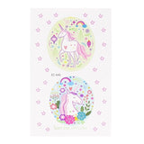 7.5x12cm Girls favor Unicorn Temporary Tattoos
