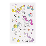 7.5x12cm Girls favor Unicorn Temporary Tattoos