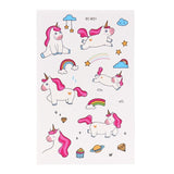 7.5x12cm Girls favor Unicorn Temporary Tattoos