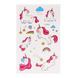 7.5x12cm Girls favor Unicorn Temporary Tattoos