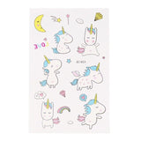 7.5x12cm Girls favor Unicorn Temporary Tattoos