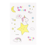 7.5x12cm Girls favor Unicorn Temporary Tattoos