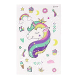 7.5x12cm Girls favor Unicorn Temporary Tattoos