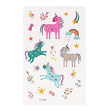 7.5x12cm Girls favor Unicorn Temporary Tattoos