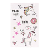 7.5x12cm Girls favor Unicorn Temporary Tattoos