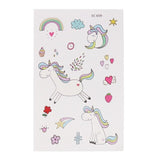 7.5x12cm Girls favor Unicorn Temporary Tattoos