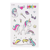 7.5x12cm Girls favor Unicorn Temporary Tattoos