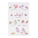 7.5x12cm Girls favor Unicorn Temporary Tattoos