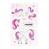 7.5x12cm Girls favor Unicorn Temporary Tattoos