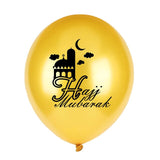 12pcs Hajj Mubarak Latex Balloons