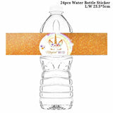 24Pcs Unicorn Mermaid Party Decor Bottle Wraps