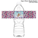 24Pcs Unicorn Mermaid Party Decor Bottle Wraps