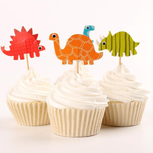 24pac/lot Dinosaur Party Cupcake Topper