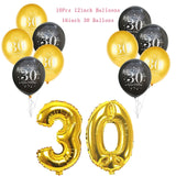30th 40th 50th Giant Number Foil Balloons
