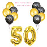 30th 40th 50th Giant Number Foil Balloons