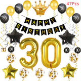 30th 40th 50th Giant Number Foil Balloons