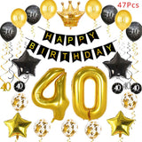 30th 40th 50th Giant Number Foil Balloons