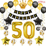 30th 40th 50th Giant Number Foil Balloons