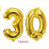 30th 40th 50th Giant Number Foil Balloons