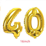 30th 40th 50th Giant Number Foil Balloons