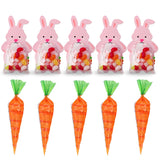 10pcs  Carrot and Rabbit Candy Cone Bags