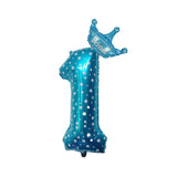 32inch Rose Gold Crown Number Foil Balloons