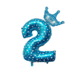 32inch Rose Gold Crown Number Foil Balloons