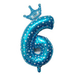 32inch Rose Gold Crown Number Foil Balloons