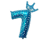 32inch Rose Gold Crown Number Foil Balloons