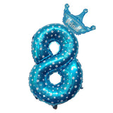 32inch Rose Gold Crown Number Foil Balloons